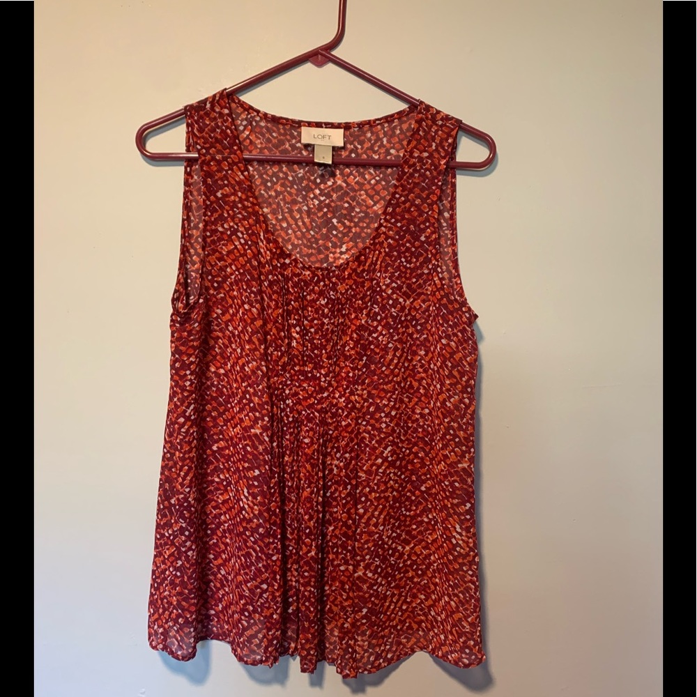 Loft Sleeveless Sheer Ladies Top